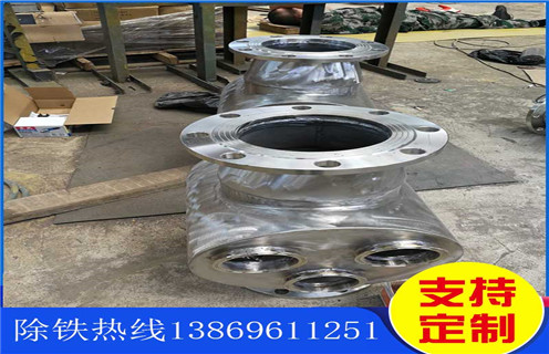 永磁管道除鐵器，永磁管道除鐵器Dn100價格 _遠力廣東管道式粉料永磁除鐵器12000高斯_可定制工作原理_安裝示意圖